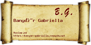 Banyár Gabriella névjegykártya
